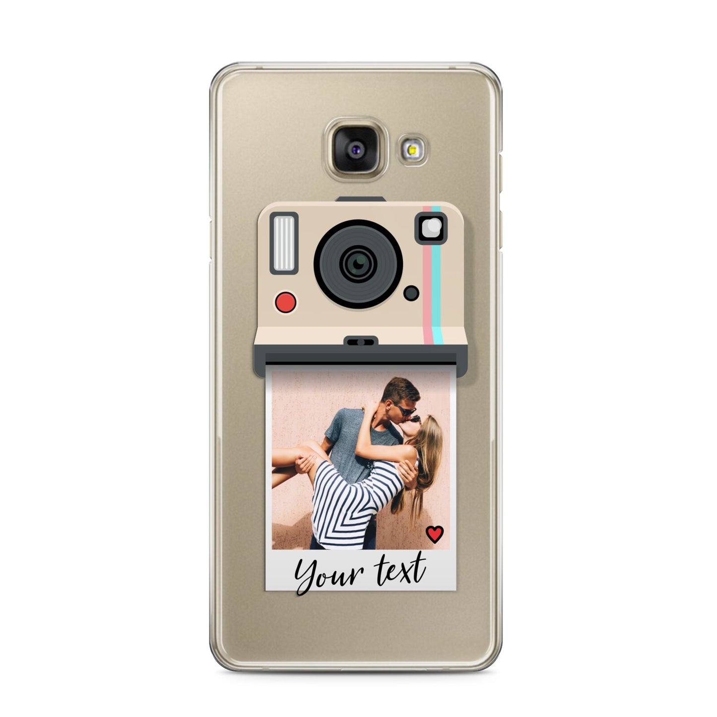Custom Retro Photo Samsung Galaxy A3 2016 Case on gold phone