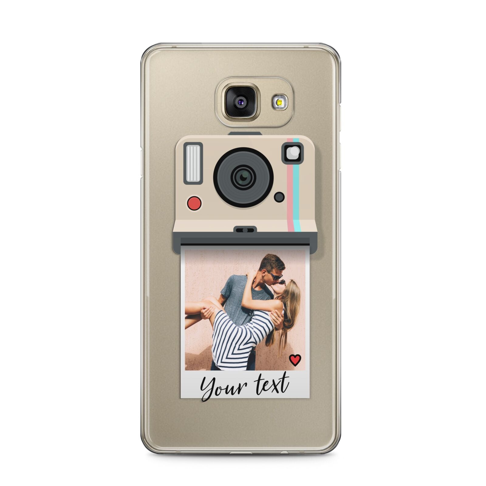 Custom Retro Photo Samsung Galaxy A5 2016 Case on gold phone