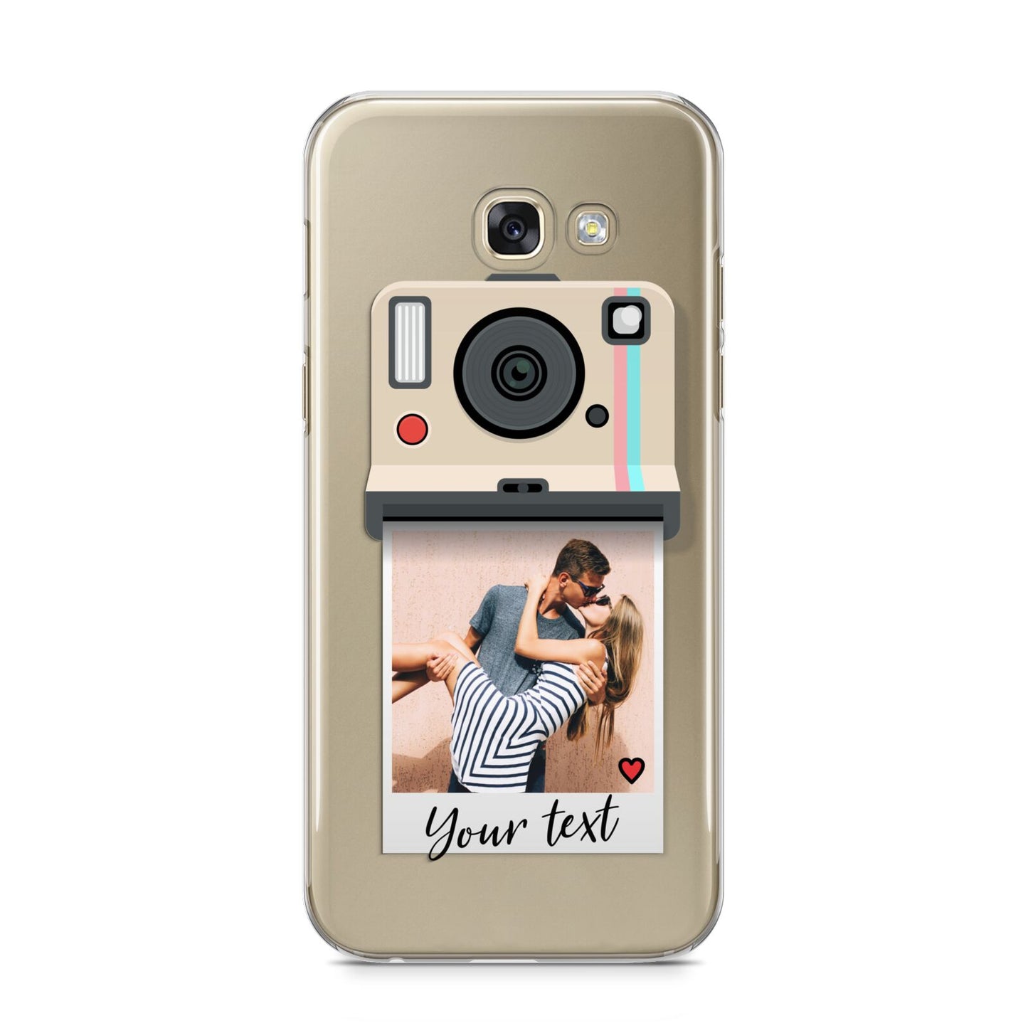 Custom Retro Photo Samsung Galaxy A5 2017 Case on gold phone