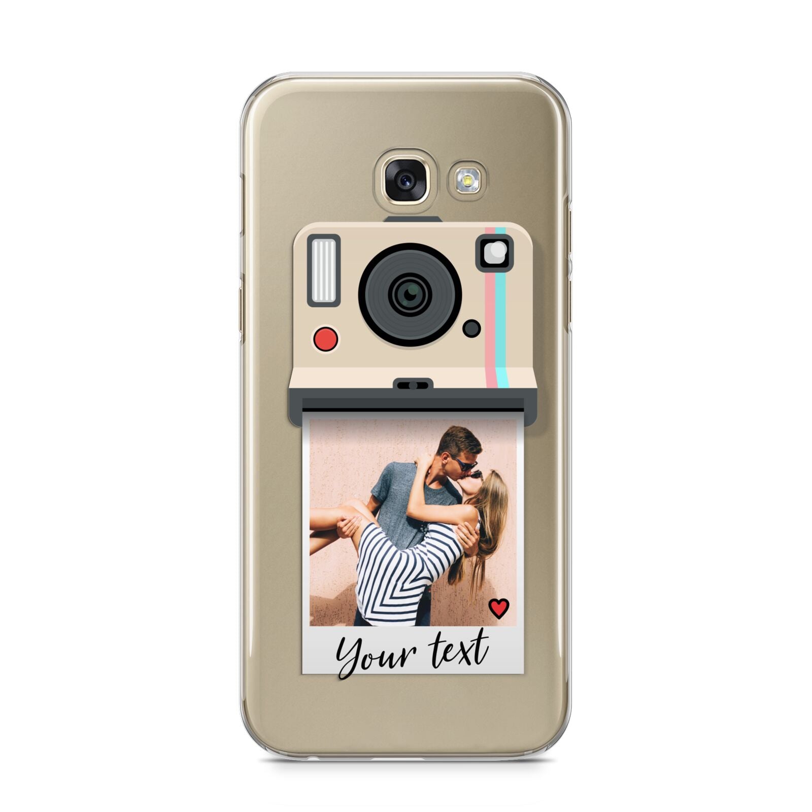 Custom Retro Photo Samsung Galaxy A5 2017 Case on gold phone