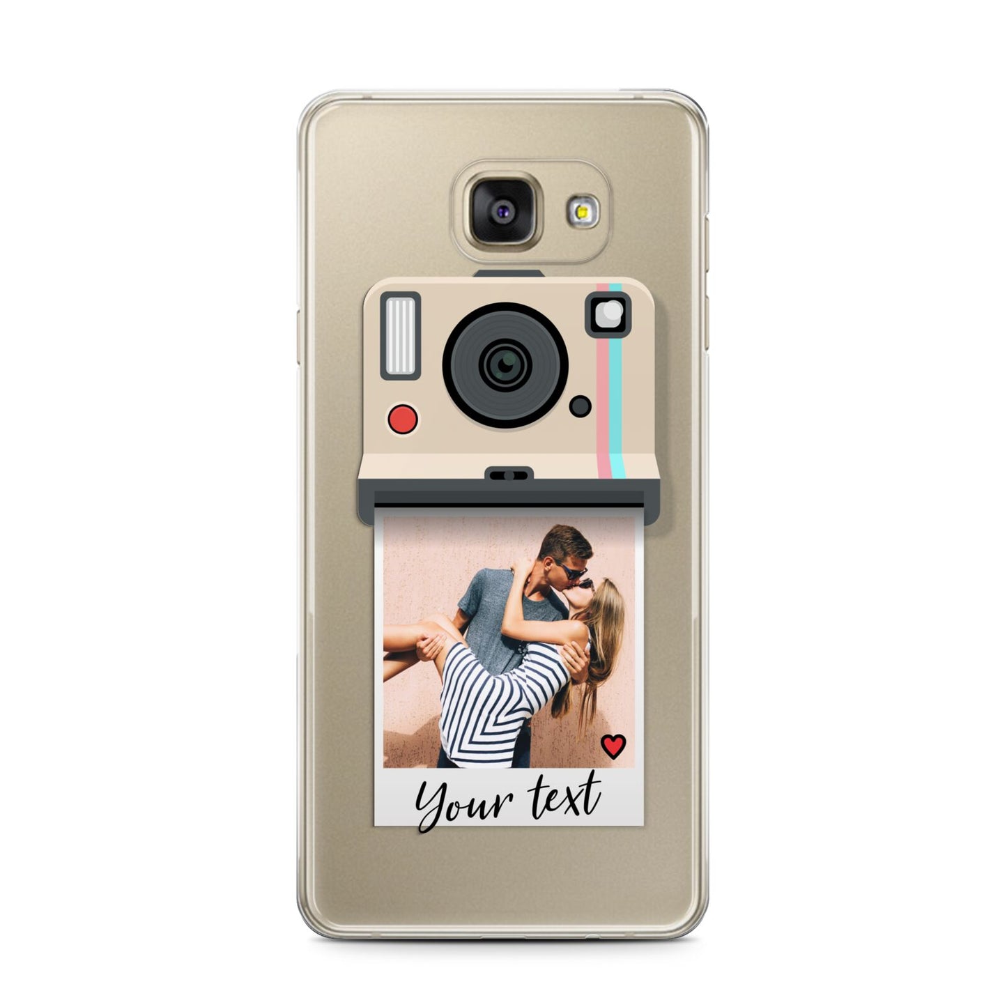Custom Retro Photo Samsung Galaxy A7 2016 Case on gold phone