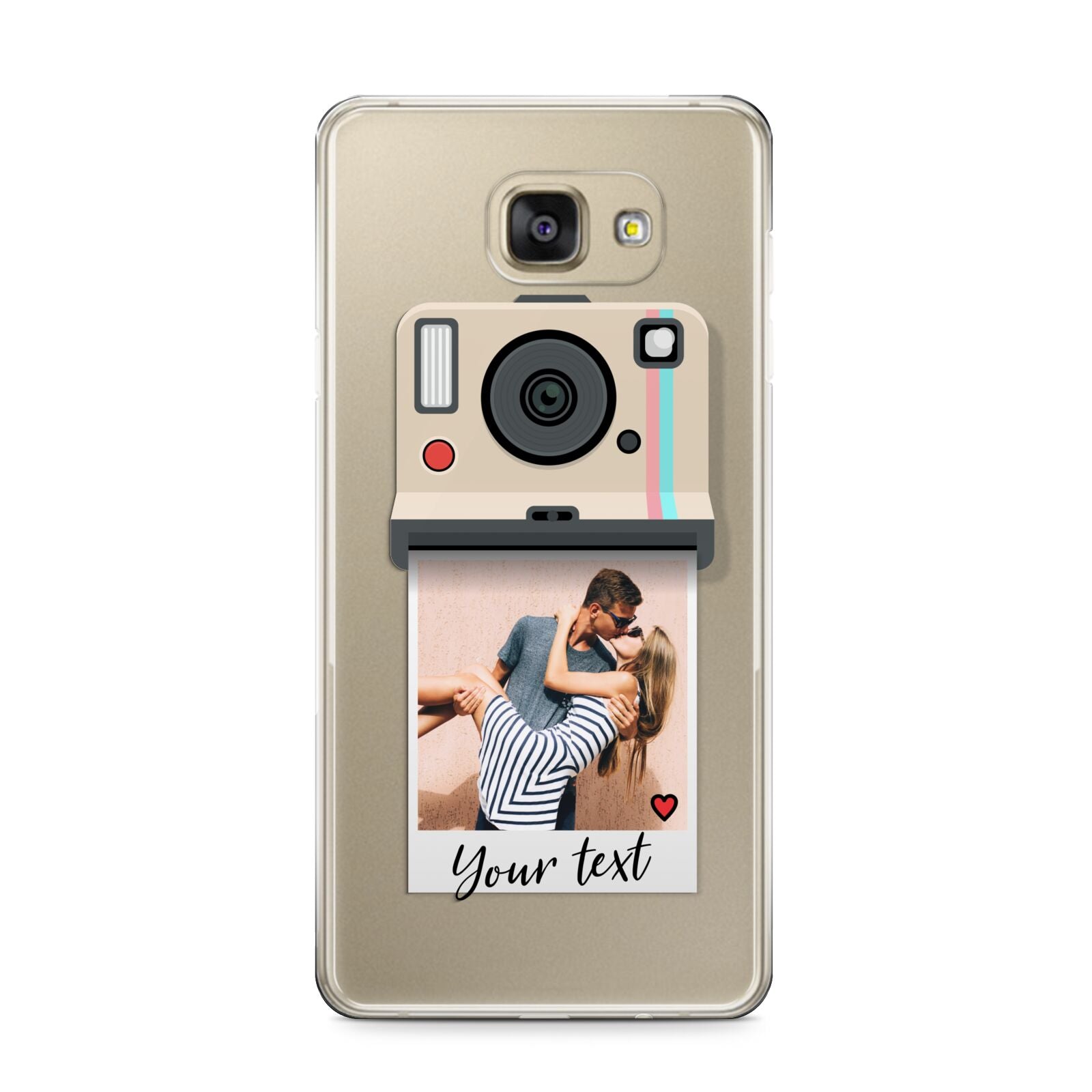 Custom Retro Photo Samsung Galaxy A9 2016 Case on gold phone