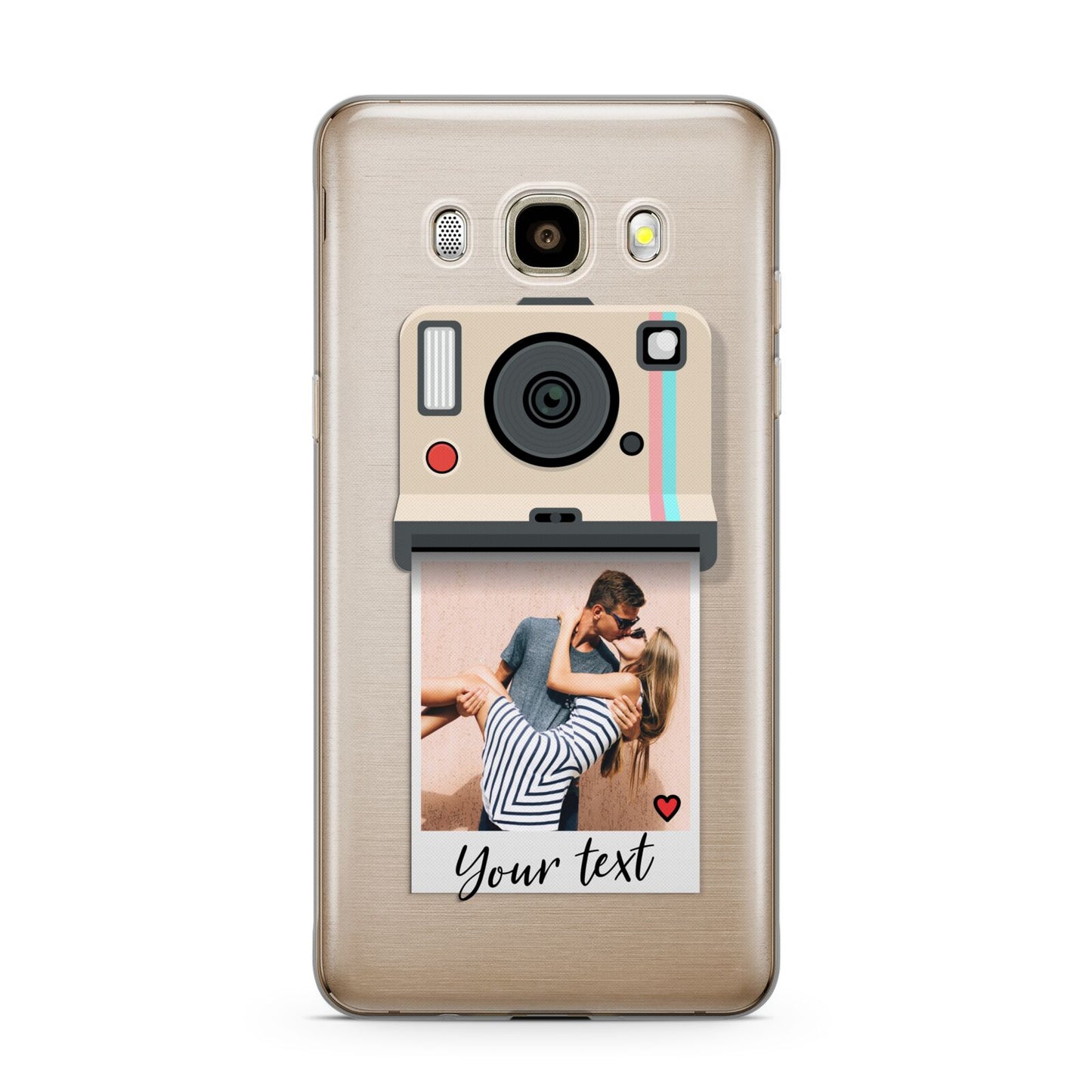 Custom Retro Photo Samsung Galaxy J7 2016 Case on gold phone