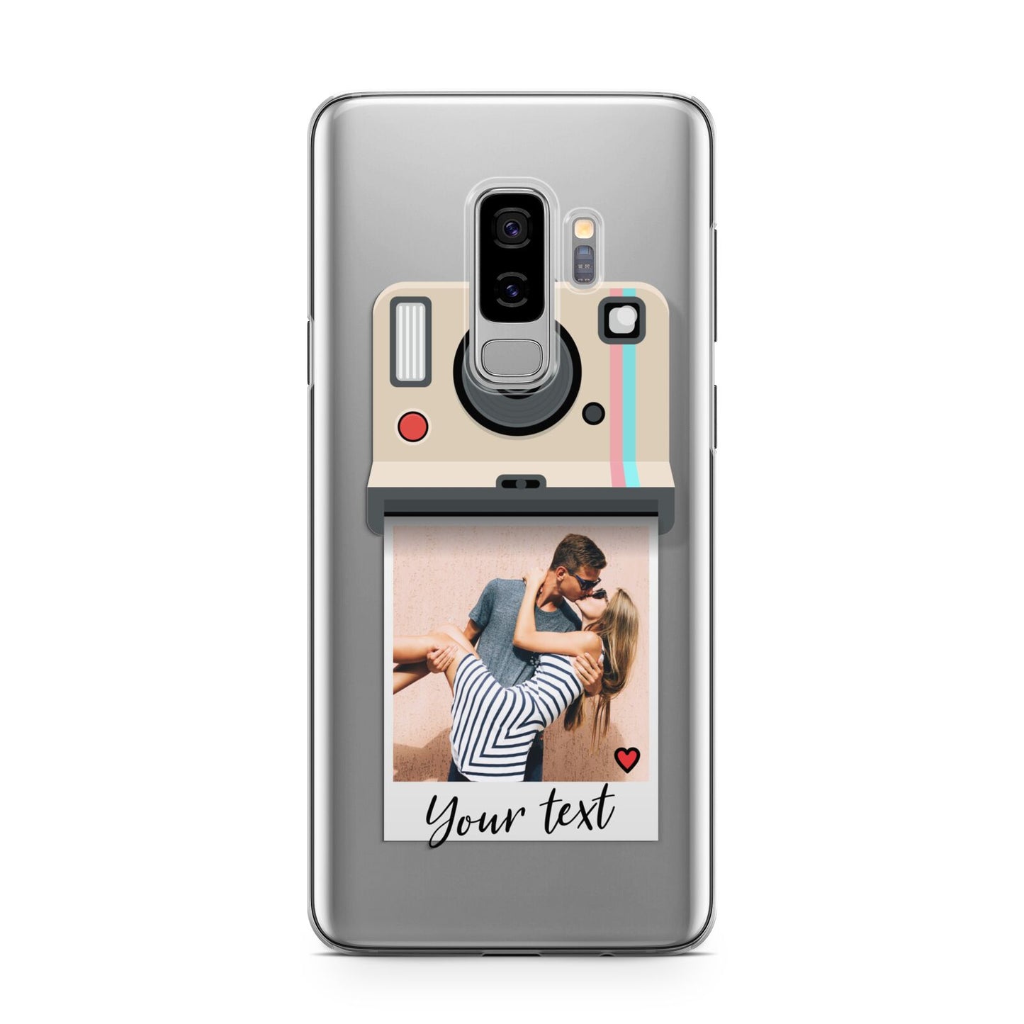 Custom Retro Photo Samsung Galaxy S9 Plus Case on Silver phone