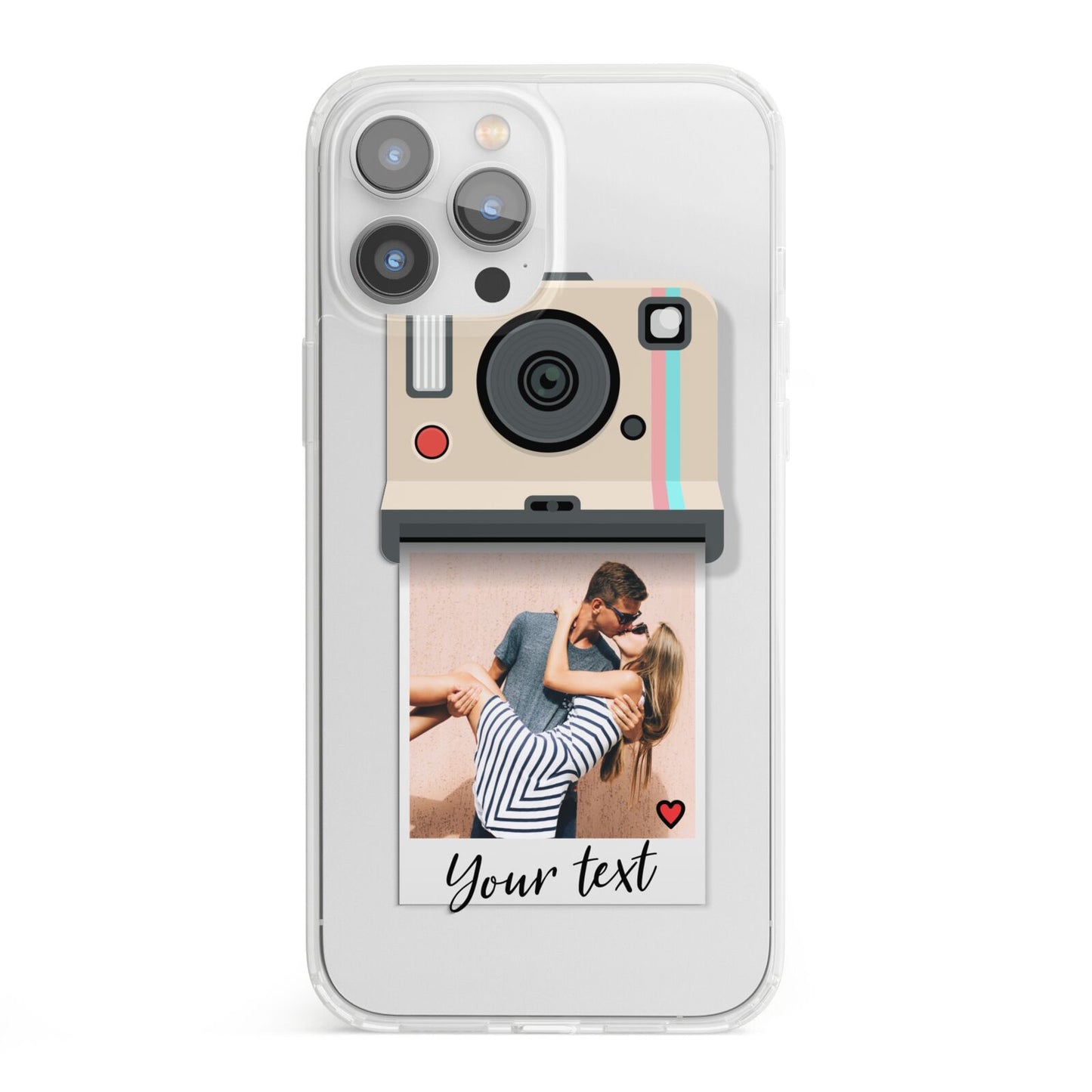Custom Retro Photo iPhone 13 Pro Max Clear Bumper Case
