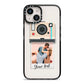 Custom Retro Photo iPhone 14 Black Impact Case on Silver phone