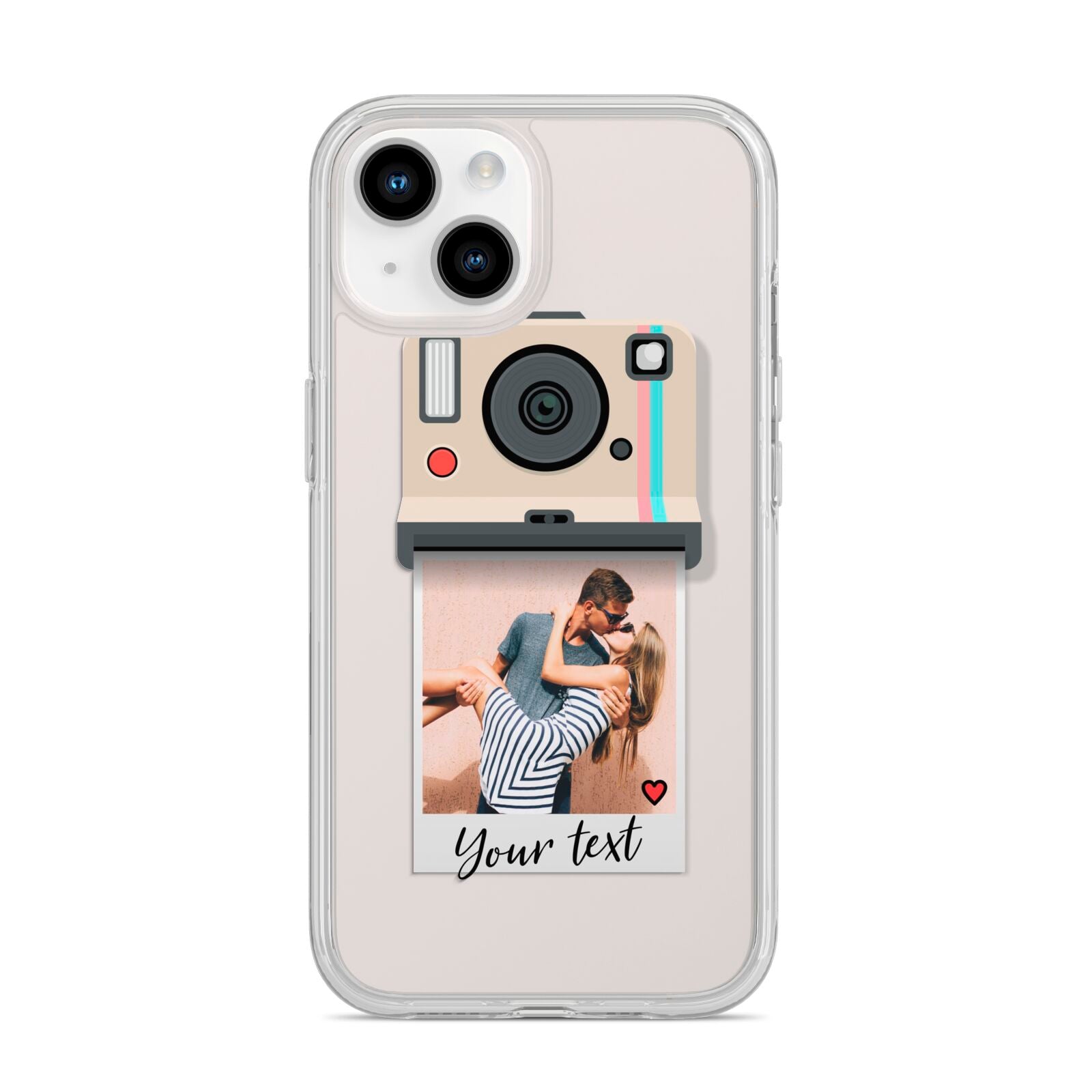 Custom Retro Photo iPhone 14 Clear Tough Case Starlight