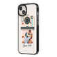 Custom Retro Photo iPhone 14 Plus Black Impact Case Side Angle on Silver phone