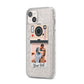Custom Retro Photo iPhone 14 Plus Glitter Tough Case Starlight Angled Image