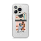 Custom Retro Photo iPhone 14 Pro Clear Tough Case Silver