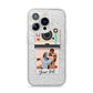 Custom Retro Photo iPhone 14 Pro Glitter Tough Case Silver
