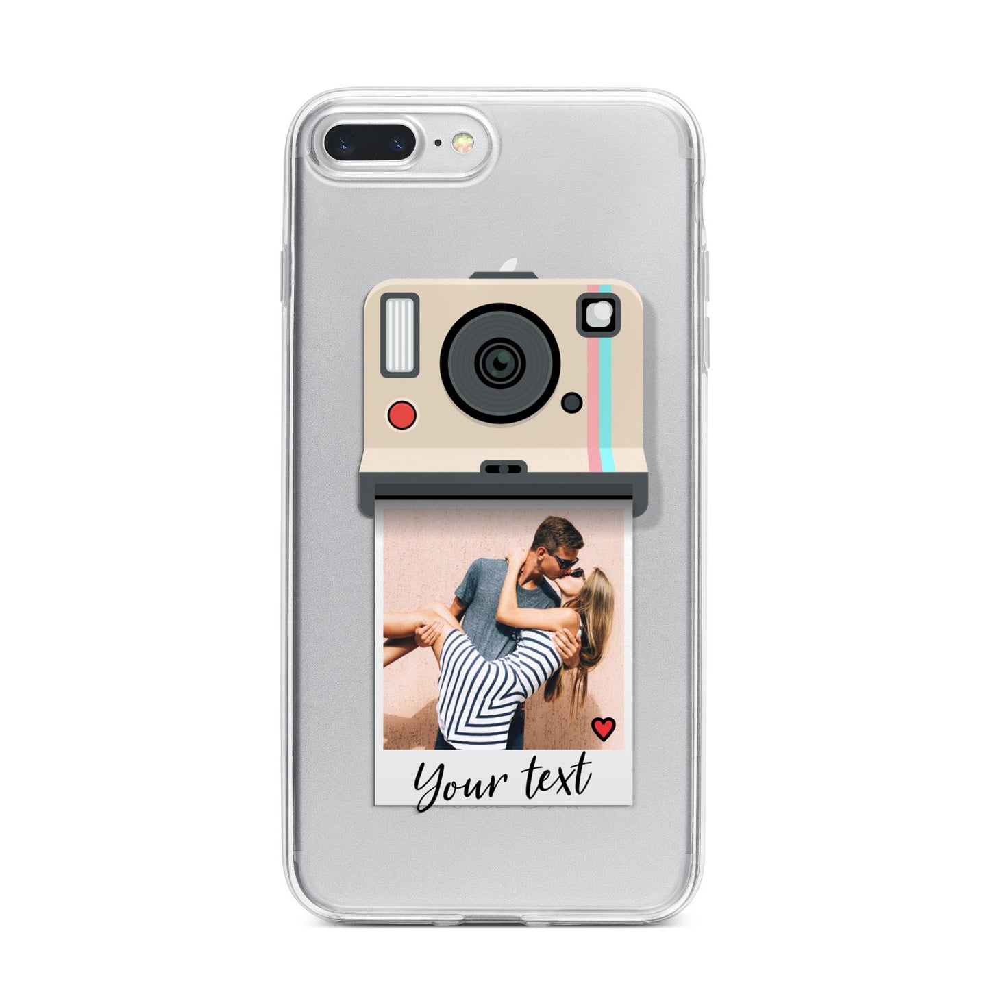 Custom Retro Photo iPhone 7 Plus Bumper Case on Silver iPhone