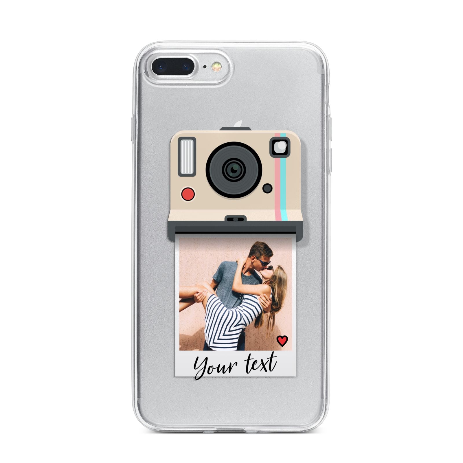 Custom Retro Photo iPhone 7 Plus Bumper Case on Silver iPhone
