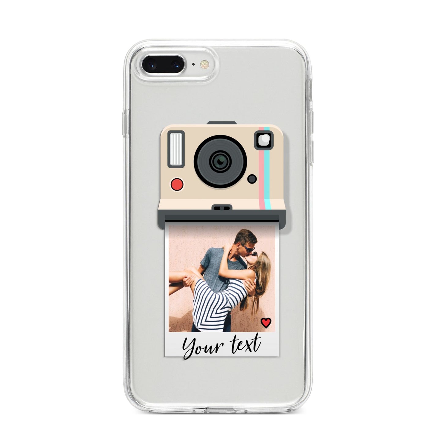 Custom Retro Photo iPhone 8 Plus Bumper Case on Silver iPhone