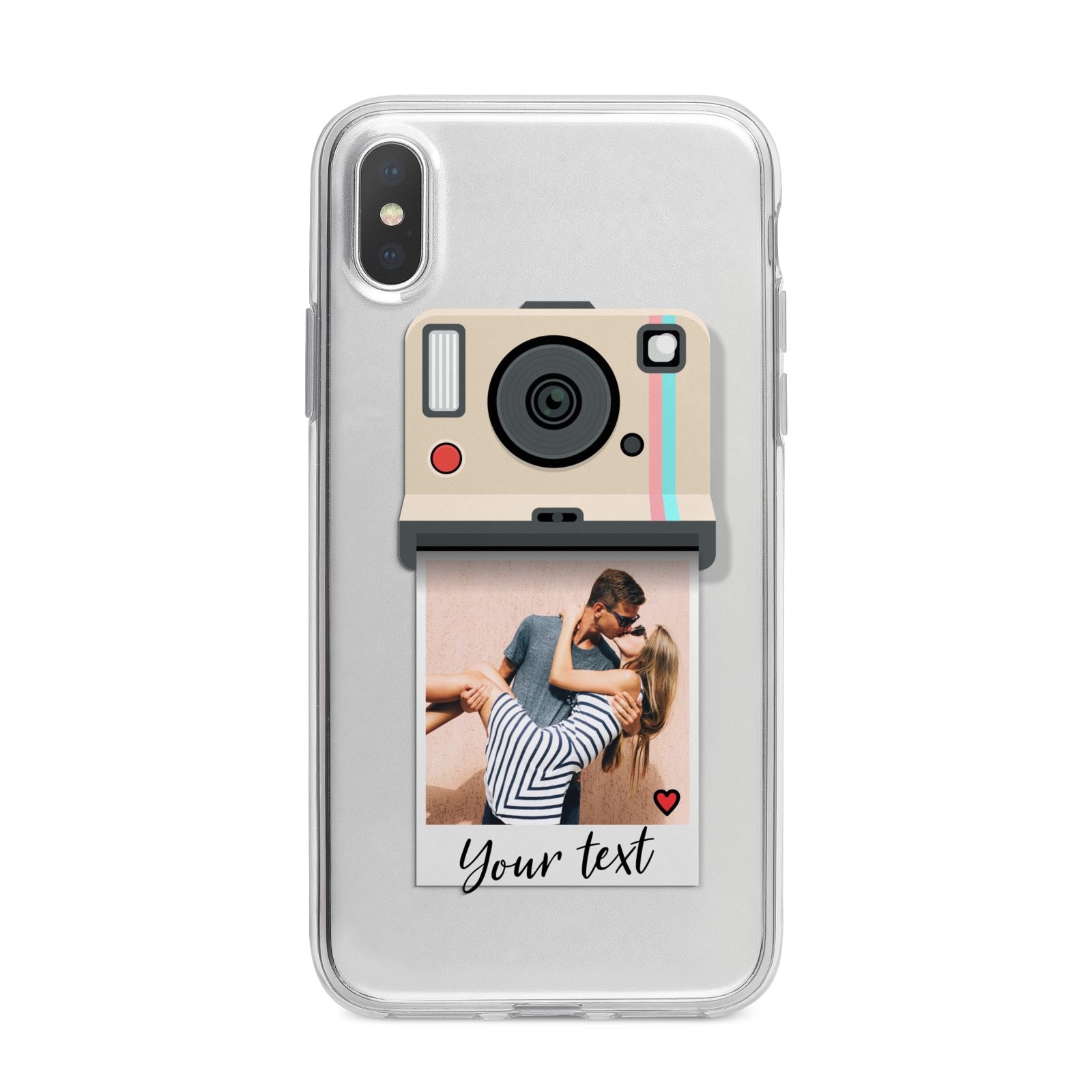 Custom Retro Photo iPhone X Bumper Case on Silver iPhone Alternative Image 1
