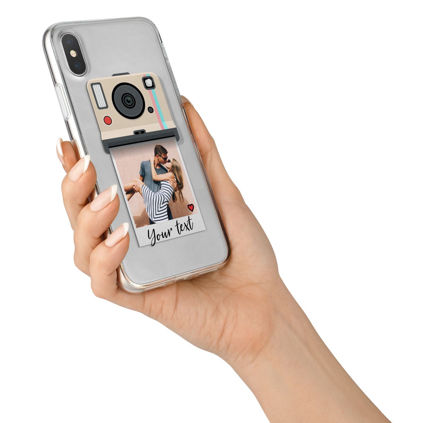 Custom Retro Photo iPhone X Bumper Case on Silver iPhone Alternative Image 2