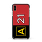 Custom Runway Location and Hold Position Apple iPhone Xs Max Impact Case Black Edge on Gold Phone