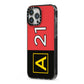 Custom Runway Location and Hold Position iPhone 13 Pro Max Black Impact Case Side Angle on Silver phone