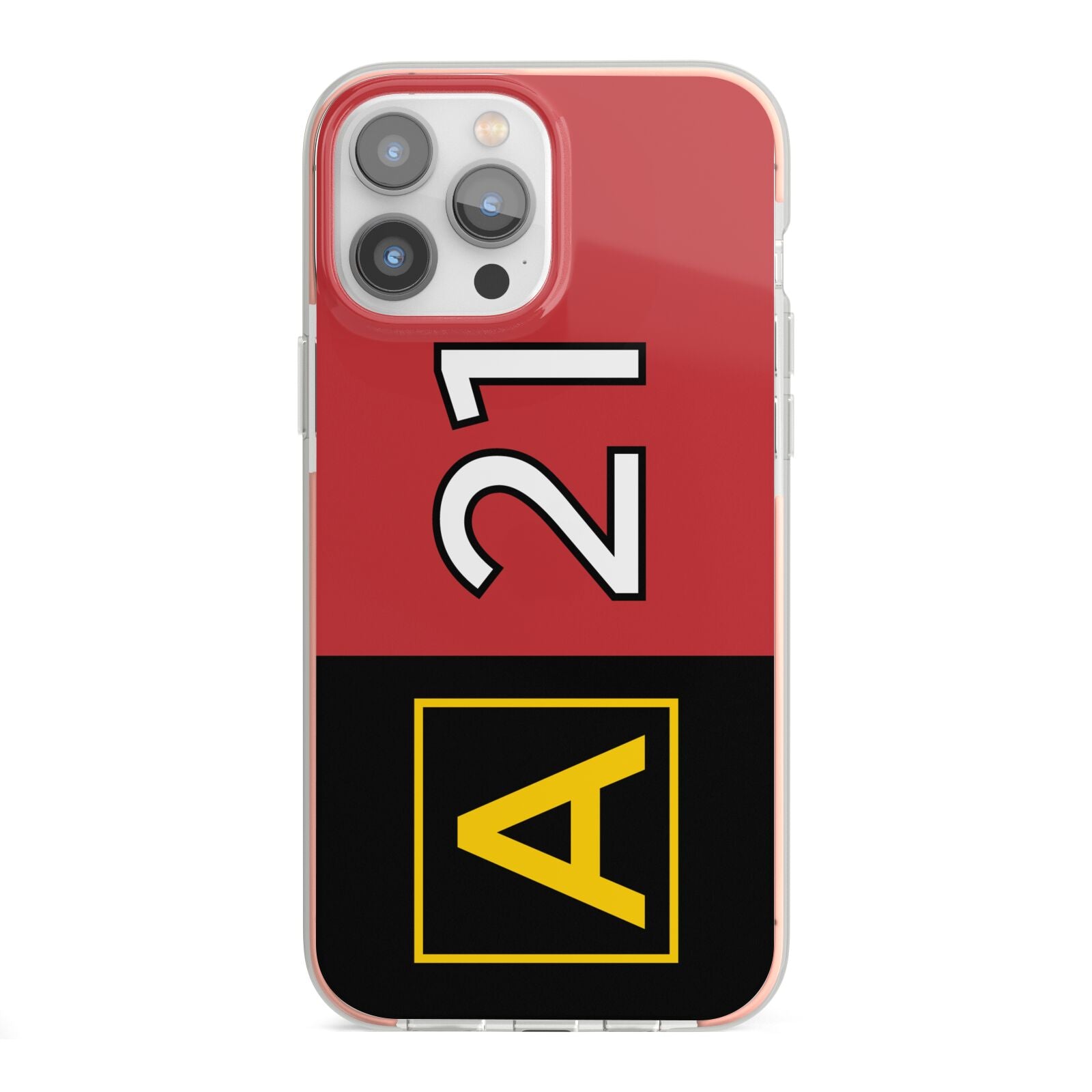 Custom Runway Location and Hold Position iPhone 13 Pro Max TPU Impact Case with Pink Edges