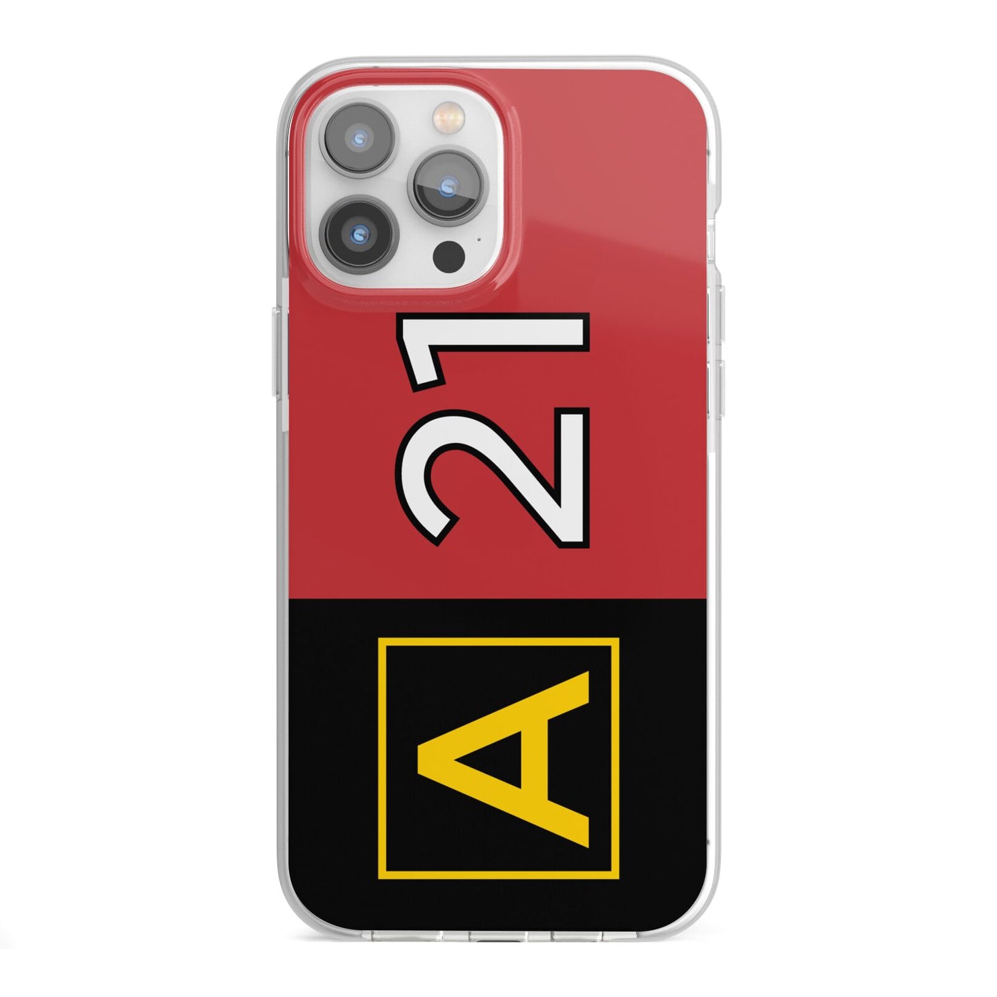 Custom Runway Location and Hold Position iPhone 13 Pro Max TPU Impact Case with White Edges