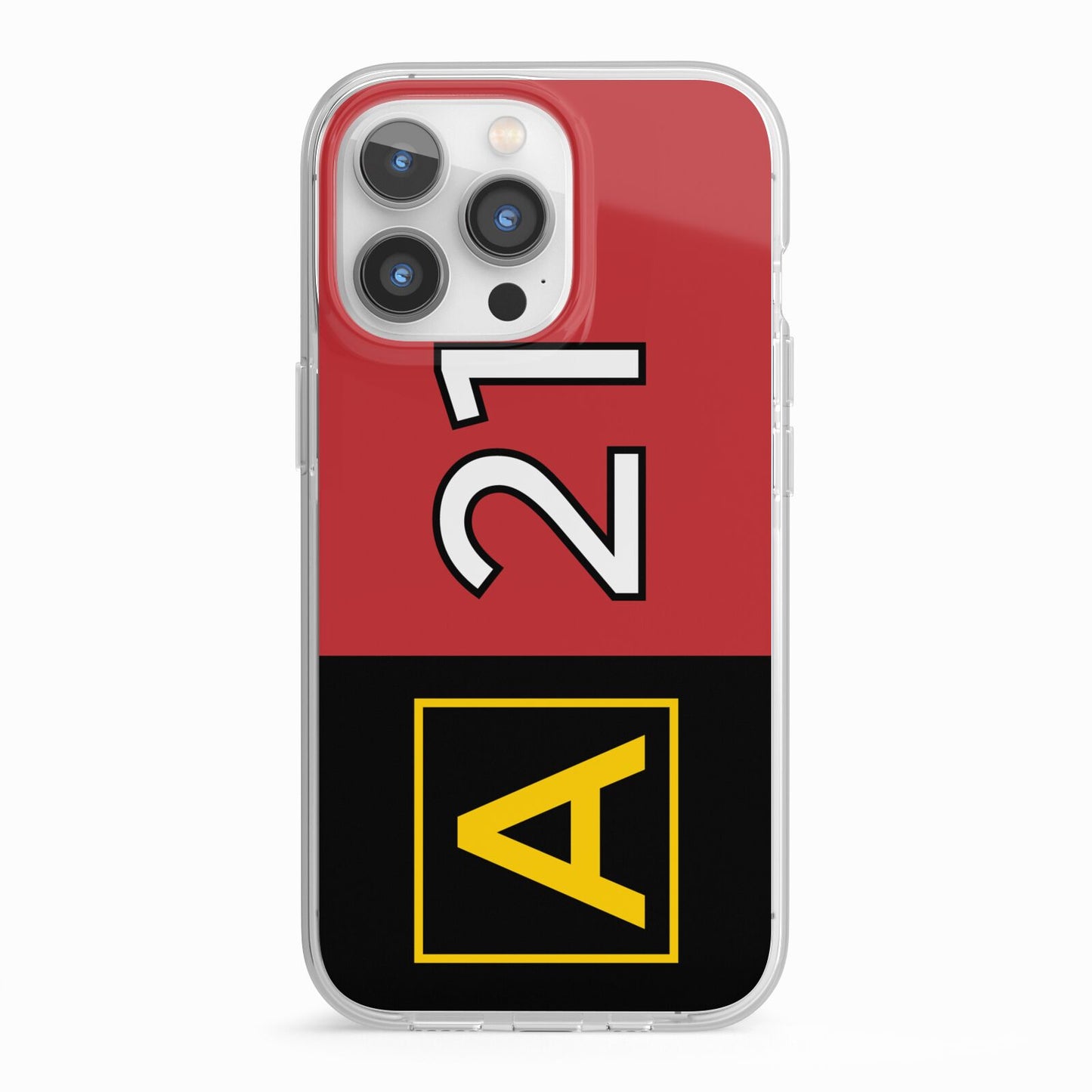 Custom Runway Location and Hold Position iPhone 13 Pro TPU Impact Case with White Edges
