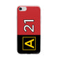 Custom Runway Location and Hold Position iPhone 7 Bumper Case on Silver iPhone