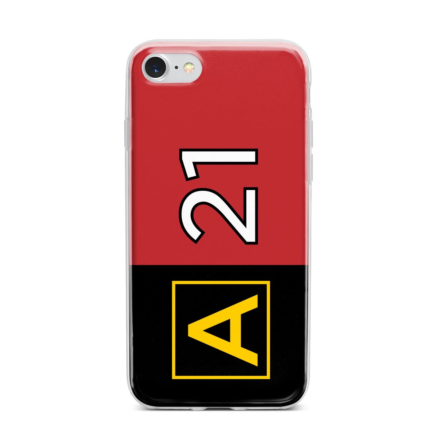 Custom Runway Location and Hold Position iPhone 7 Bumper Case on Silver iPhone