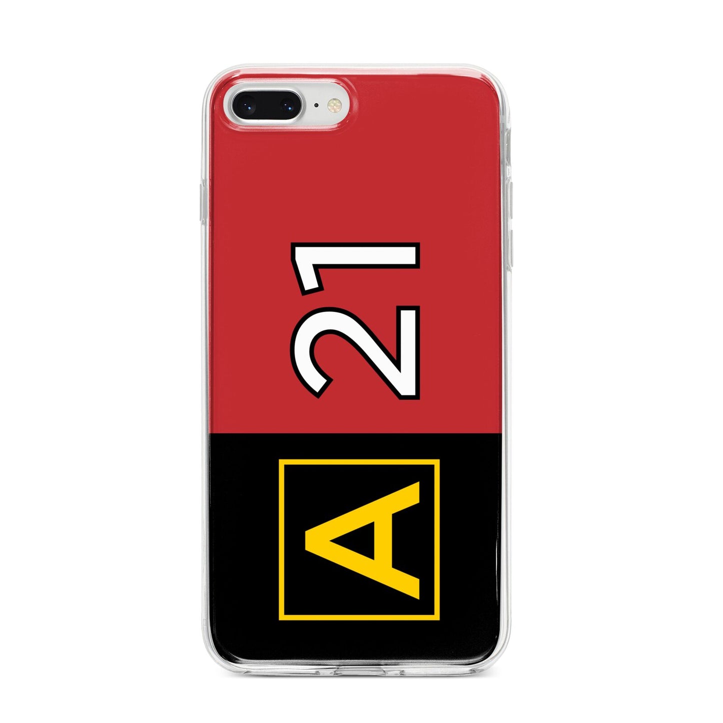 Custom Runway Location and Hold Position iPhone 8 Plus Bumper Case on Silver iPhone