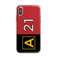 Custom Runway Location and Hold Position iPhone X Bumper Case on Silver iPhone Alternative Image 1