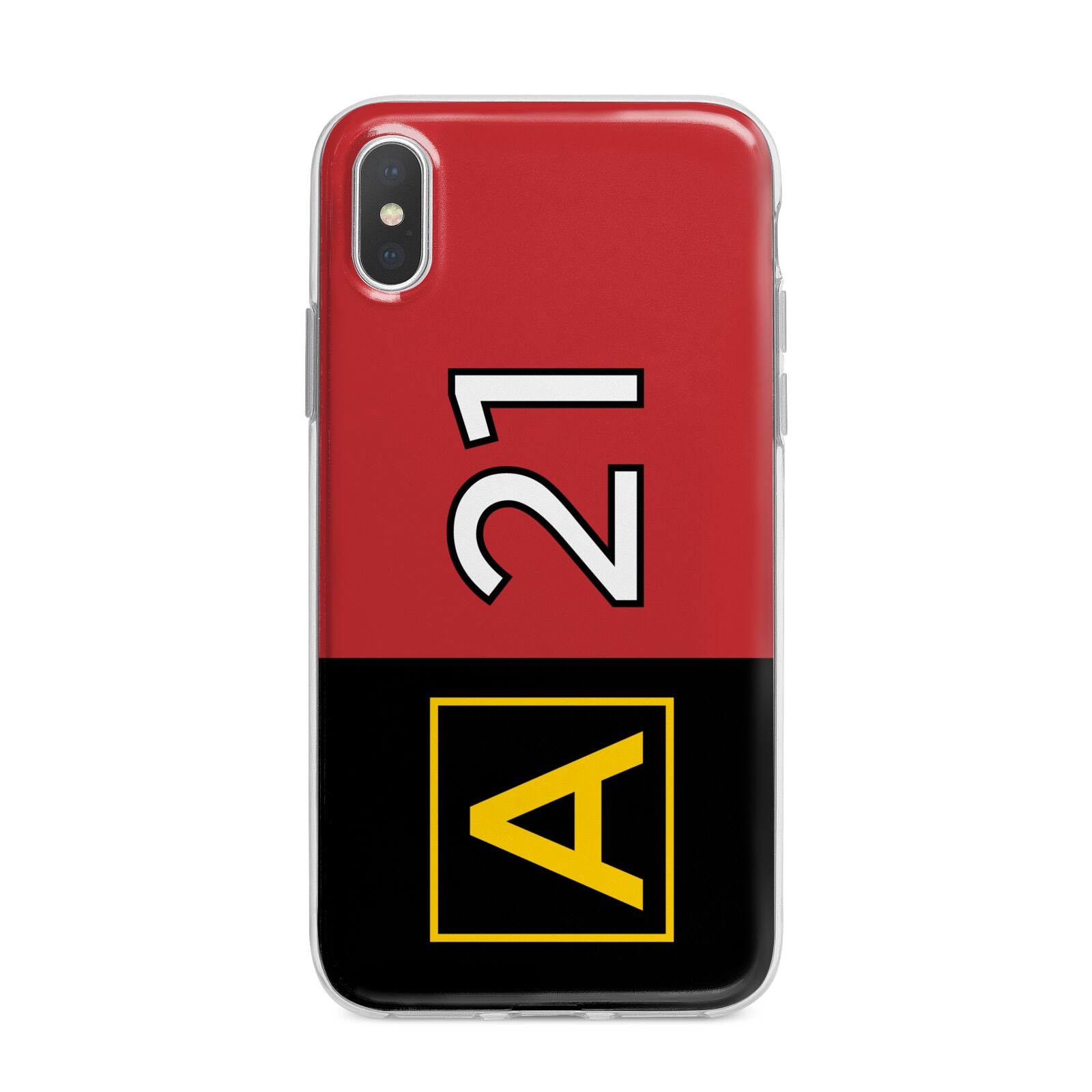 Custom Runway Location and Hold Position iPhone X Bumper Case on Silver iPhone Alternative Image 1