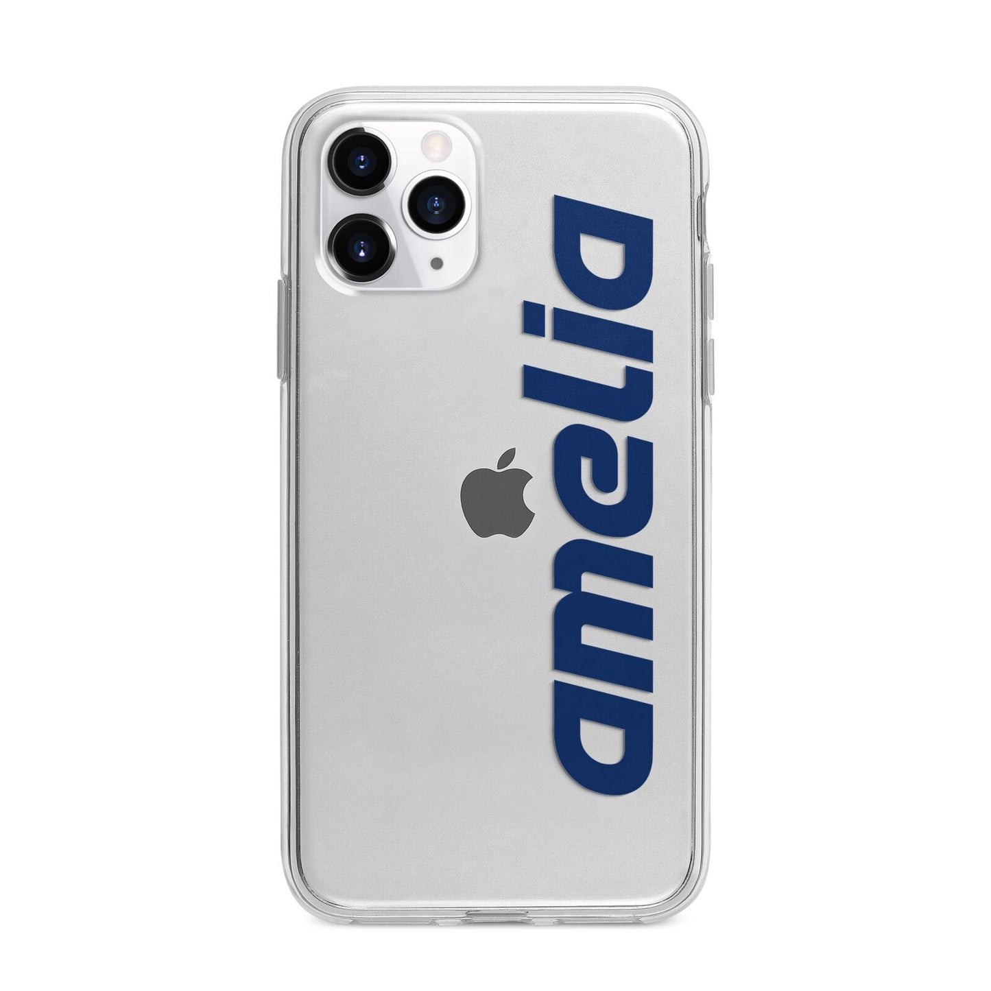 Custom Sci Fi Text Apple iPhone 11 Pro Max in Silver with Bumper Case