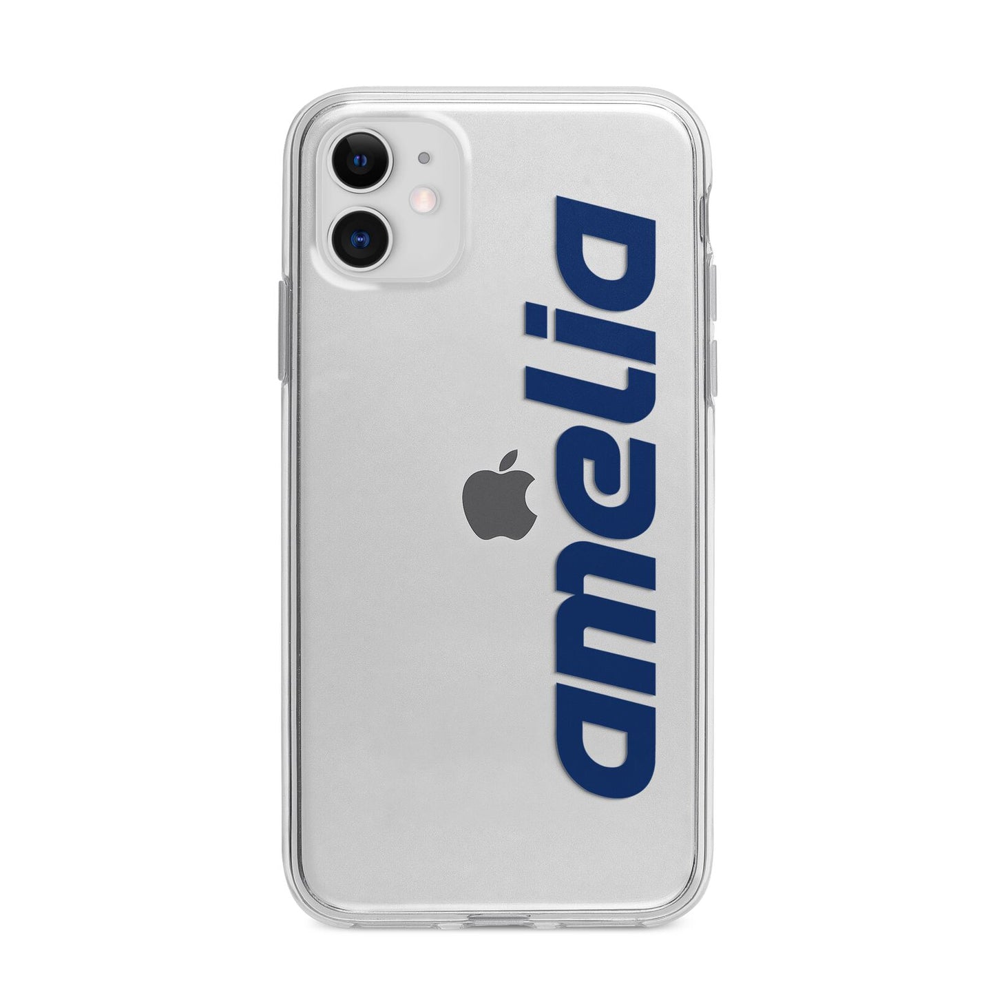 Custom Sci Fi Text Apple iPhone 11 in White with Bumper Case