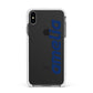 Custom Sci Fi Text Apple iPhone Xs Max Impact Case White Edge on Black Phone