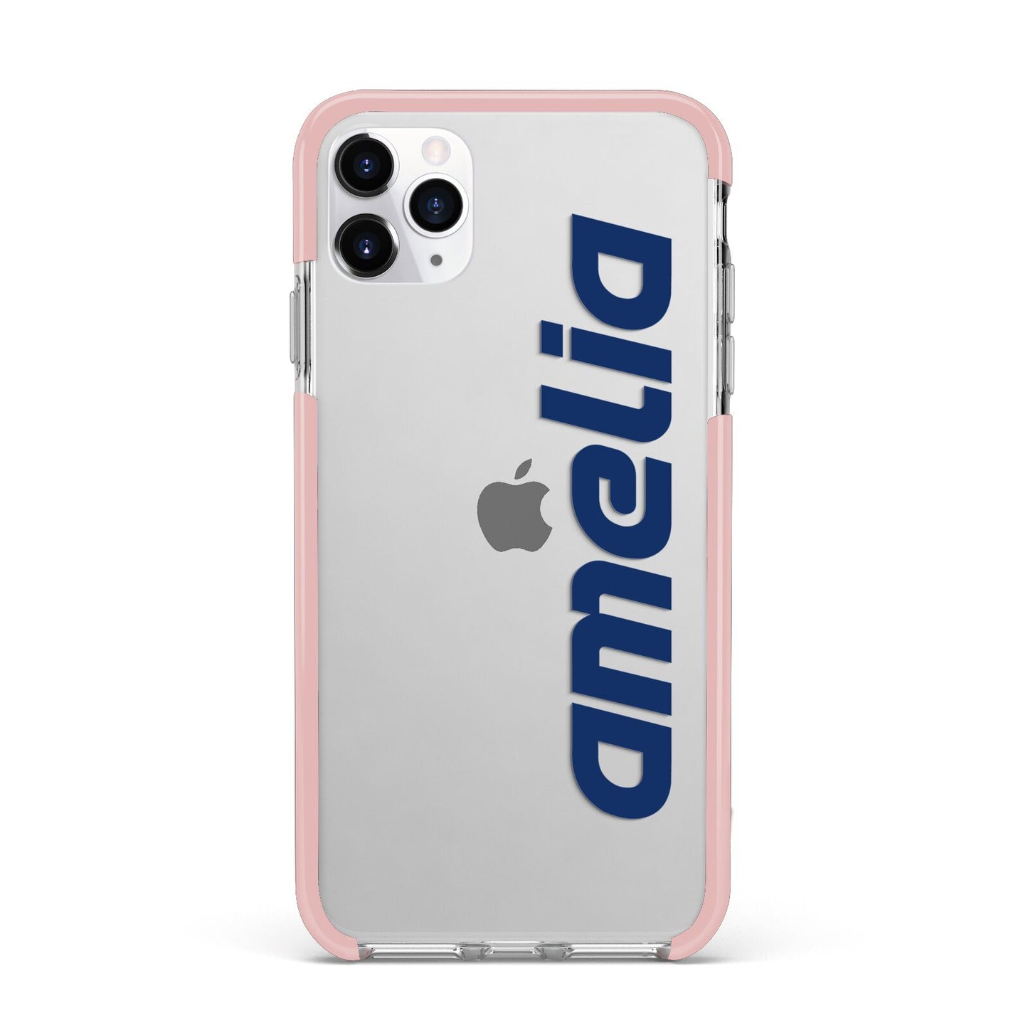 Custom Sci Fi Text iPhone 11 Pro Max Impact Pink Edge Case