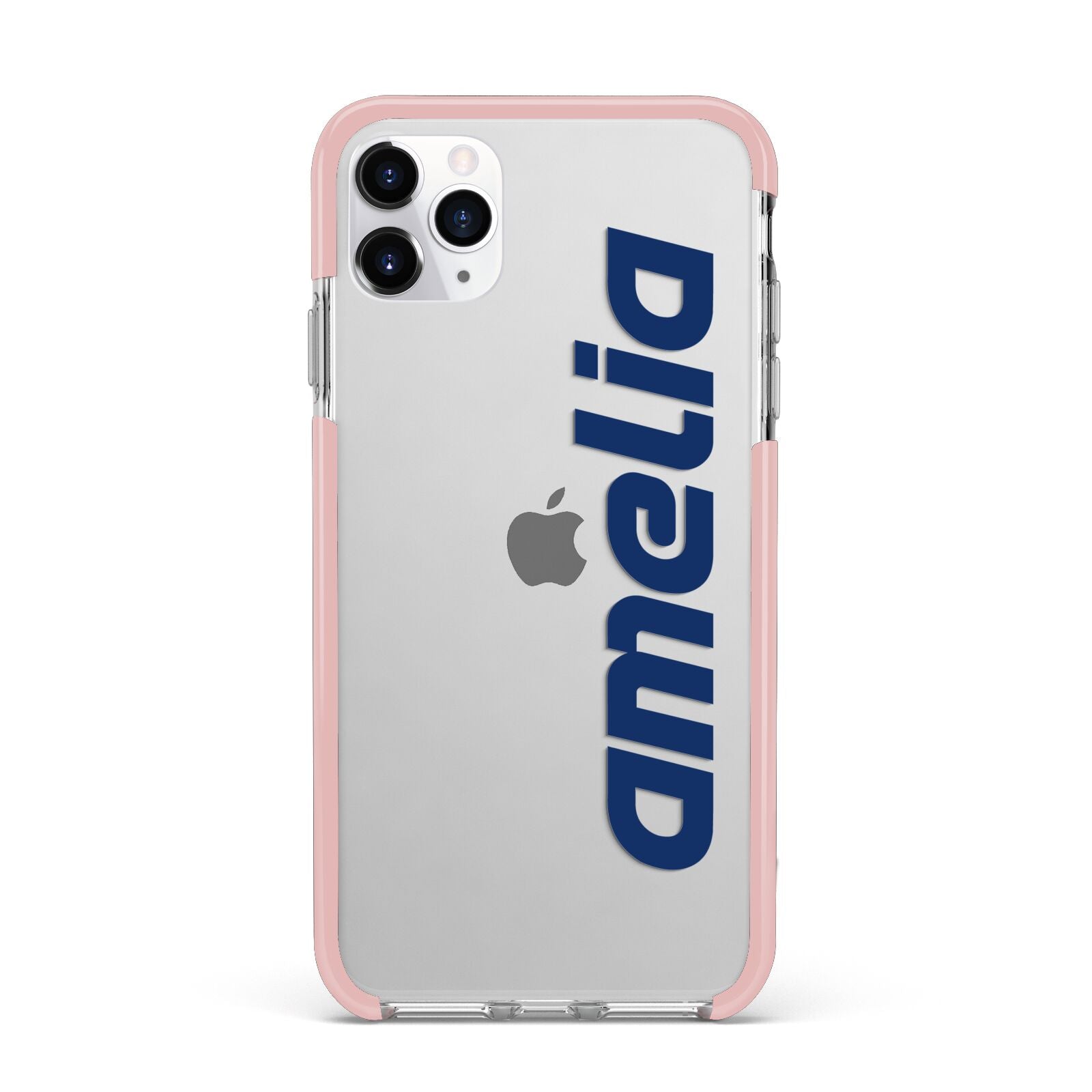 Custom Sci Fi Text iPhone 11 Pro Max Impact Pink Edge Case