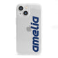 Custom Sci Fi Text iPhone 13 Mini Clear Bumper Case