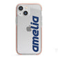 Custom Sci Fi Text iPhone 13 Mini TPU Impact Case with Pink Edges