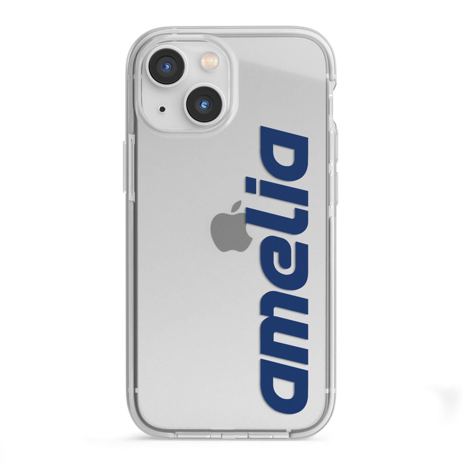 Custom Sci Fi Text iPhone 13 Mini TPU Impact Case with White Edges