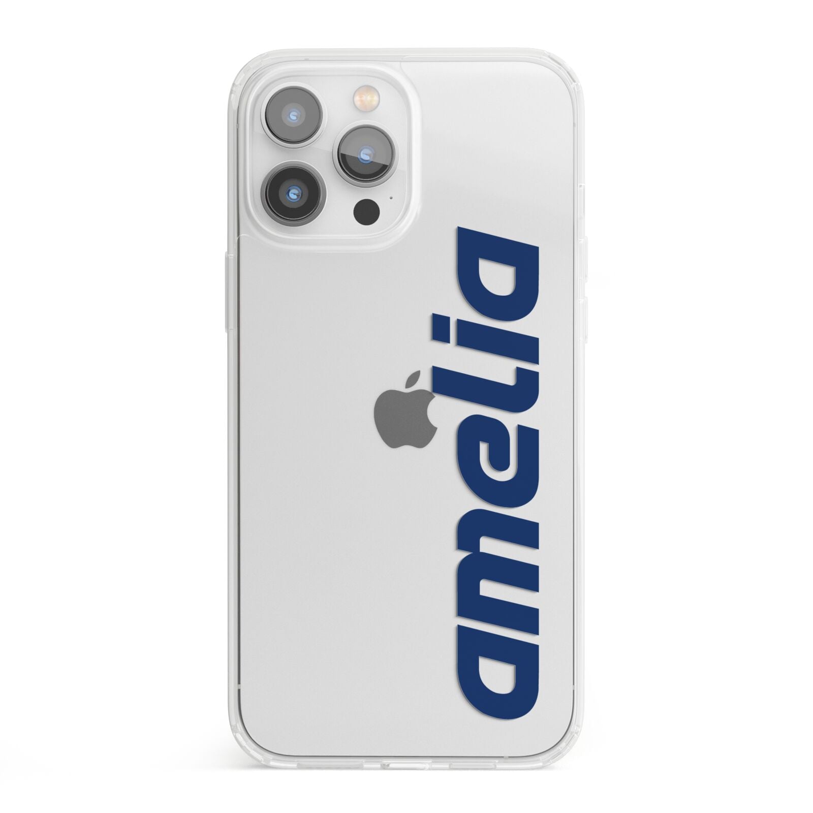 Custom Sci Fi Text iPhone 13 Pro Max Clear Bumper Case