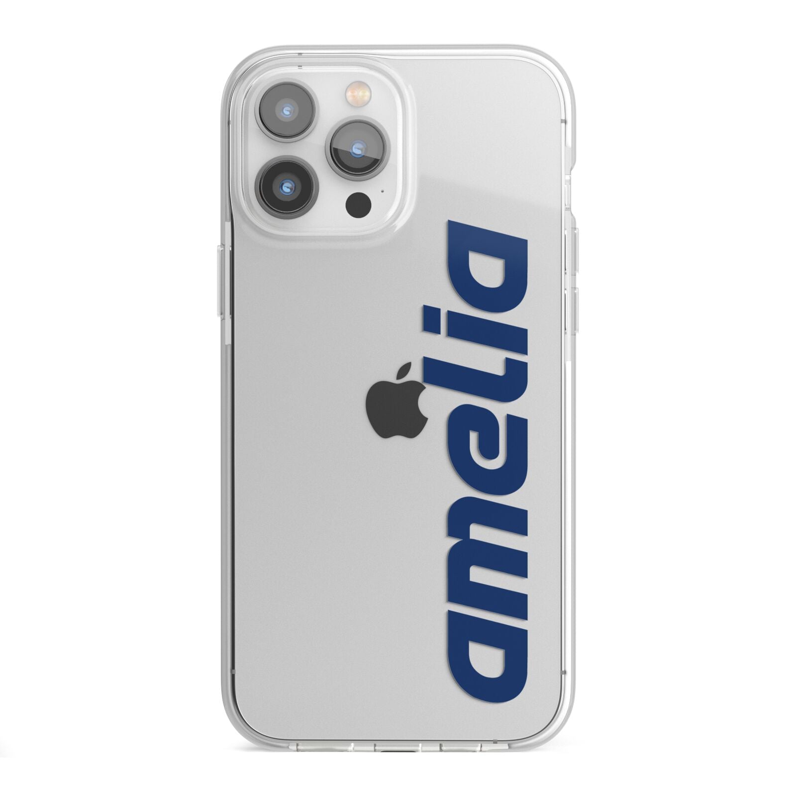 Custom Sci Fi Text iPhone 13 Pro Max TPU Impact Case with White Edges