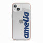Custom Sci Fi Text iPhone 13 TPU Impact Case with Pink Edges