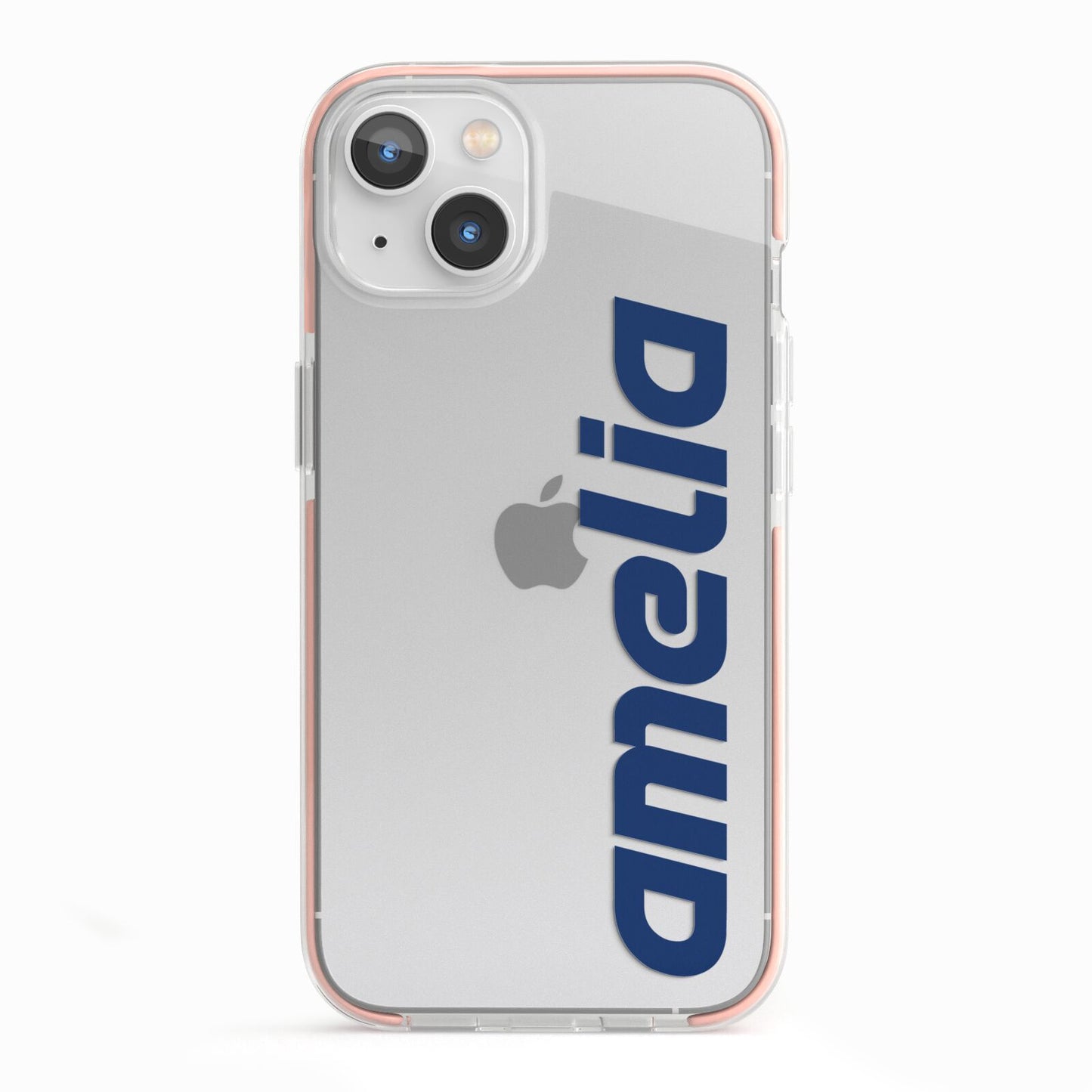Custom Sci Fi Text iPhone 13 TPU Impact Case with Pink Edges
