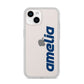 Custom Sci Fi Text iPhone 14 Clear Tough Case Starlight