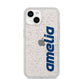 Custom Sci Fi Text iPhone 14 Glitter Tough Case Starlight