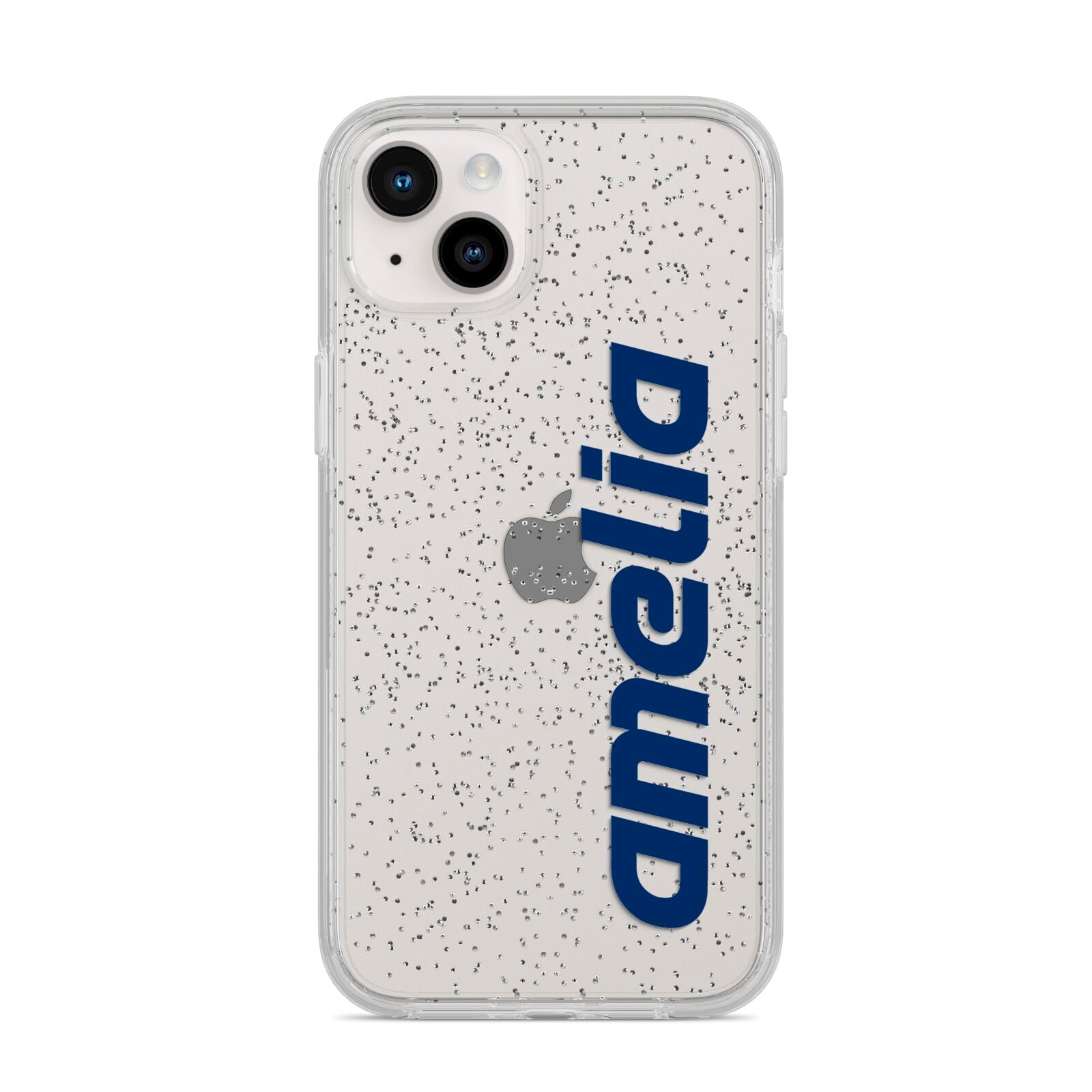 Custom Sci Fi Text iPhone 14 Plus Glitter Tough Case Starlight
