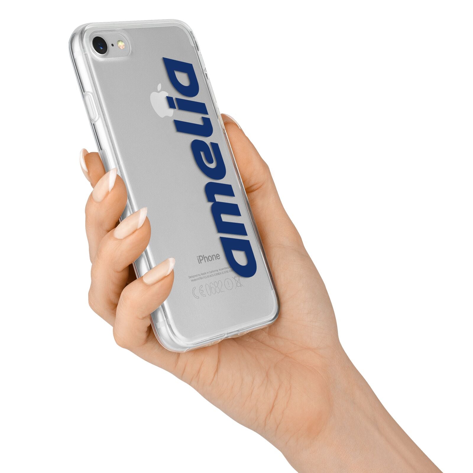 Custom Sci Fi Text iPhone 7 Bumper Case on Silver iPhone Alternative Image