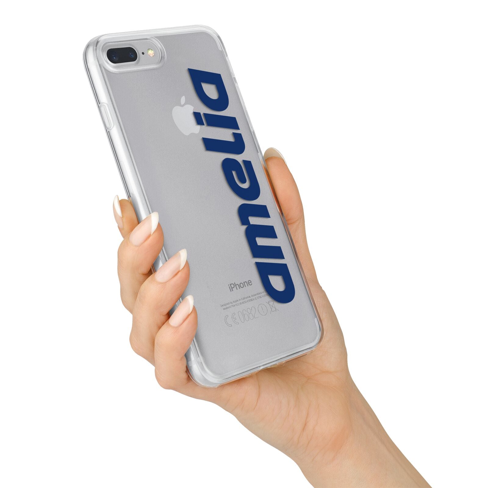 Custom Sci Fi Text iPhone 7 Plus Bumper Case on Silver iPhone Alternative Image