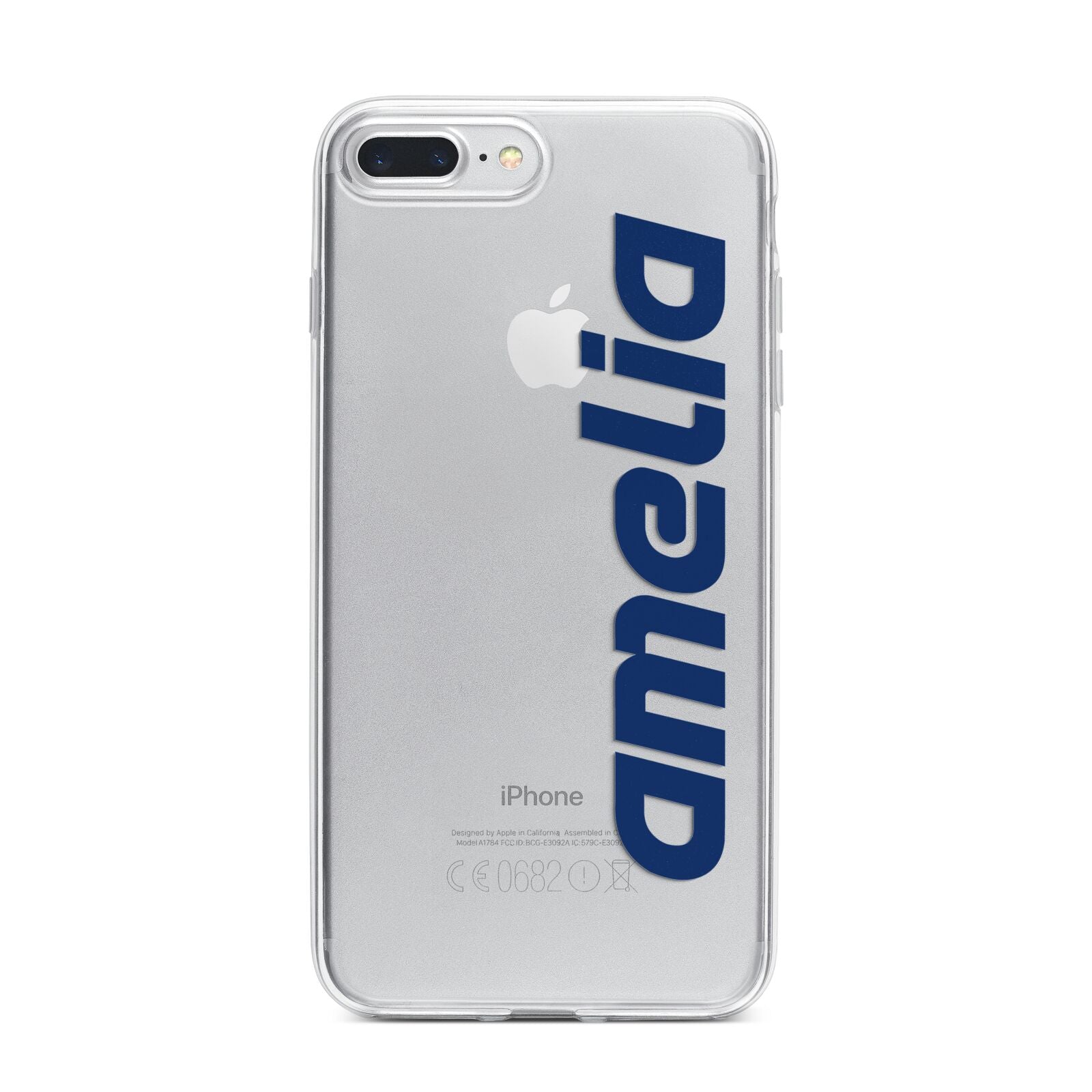 Custom Sci Fi Text iPhone 7 Plus Bumper Case on Silver iPhone