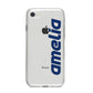 Custom Sci Fi Text iPhone 8 Bumper Case on Silver iPhone