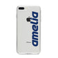 Custom Sci Fi Text iPhone 8 Plus Bumper Case on Silver iPhone